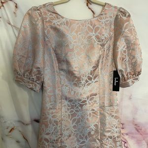 FOR MALLERIE NWT LuLus Jacquard Puff Sleeve Mini Dress